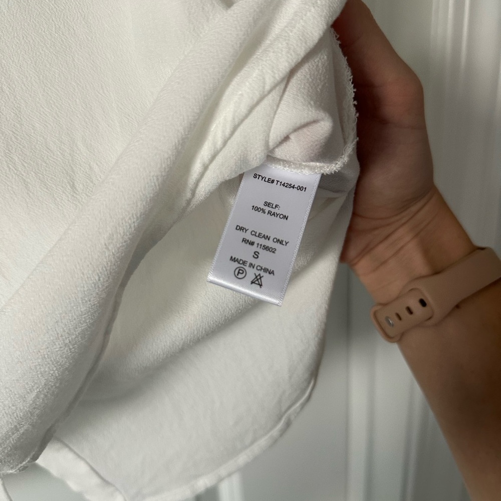 White Button Back Top - image 4